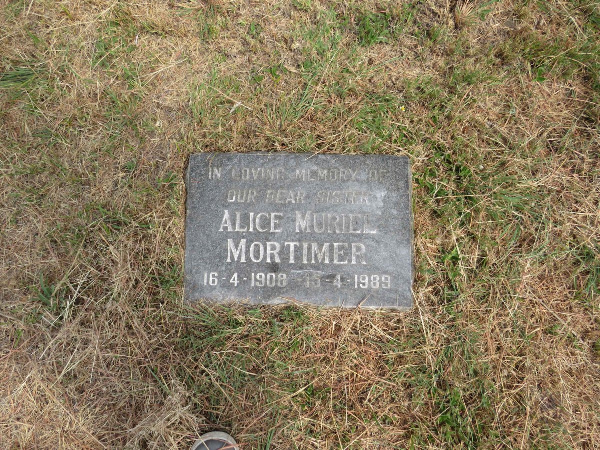 MORTIMER Alice Muriel 1908-1989