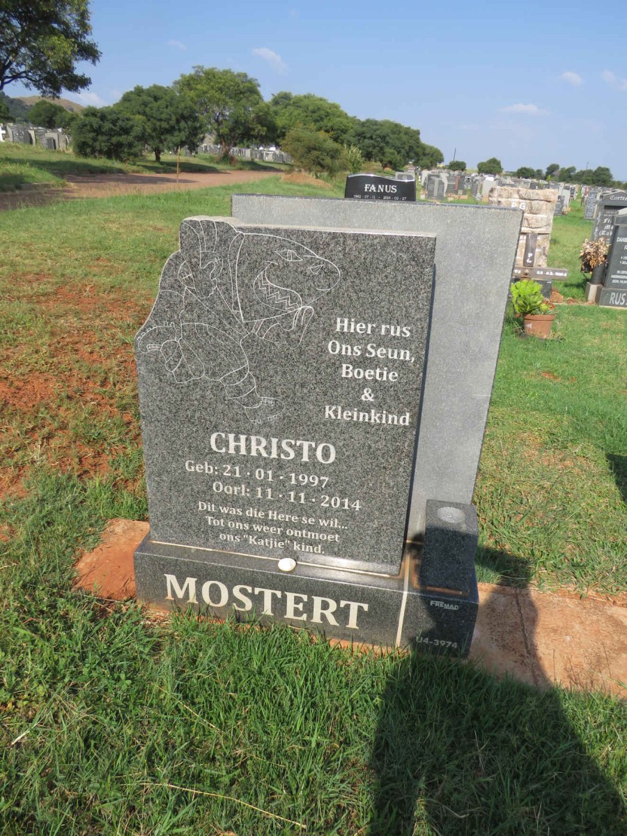 MOSTERT Christo 1997-2014