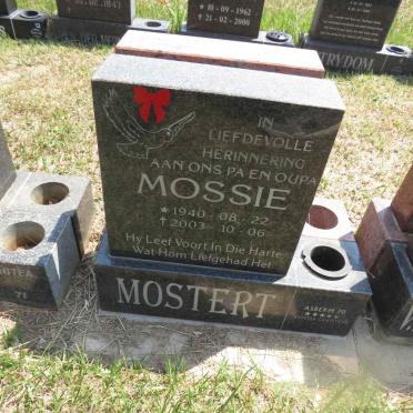 MOSTERT Mossie 1940-2003