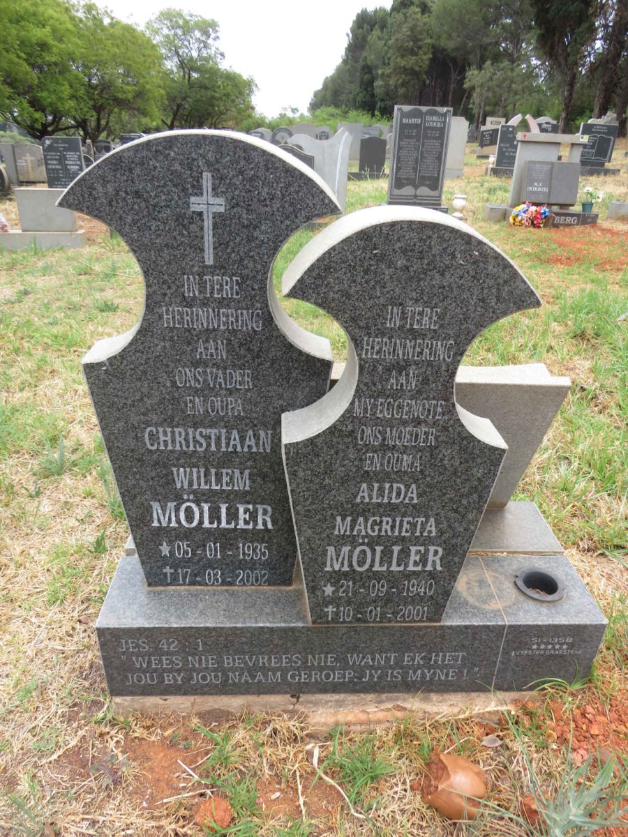 MOLLER Christiaan Willem 1935-2002 & Alida Magrieta 1940-2001