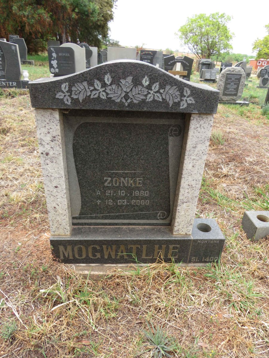 MOGWATLHE Zonke 1960-2000