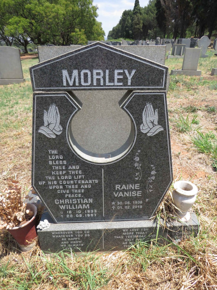 MORLEY Christian William 1933-1997 & Raine Vanise 1938-2019