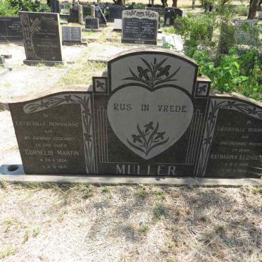 MULLER Cornelis Martin 1904-1971 & Katharina Elizabeth 1909-1980