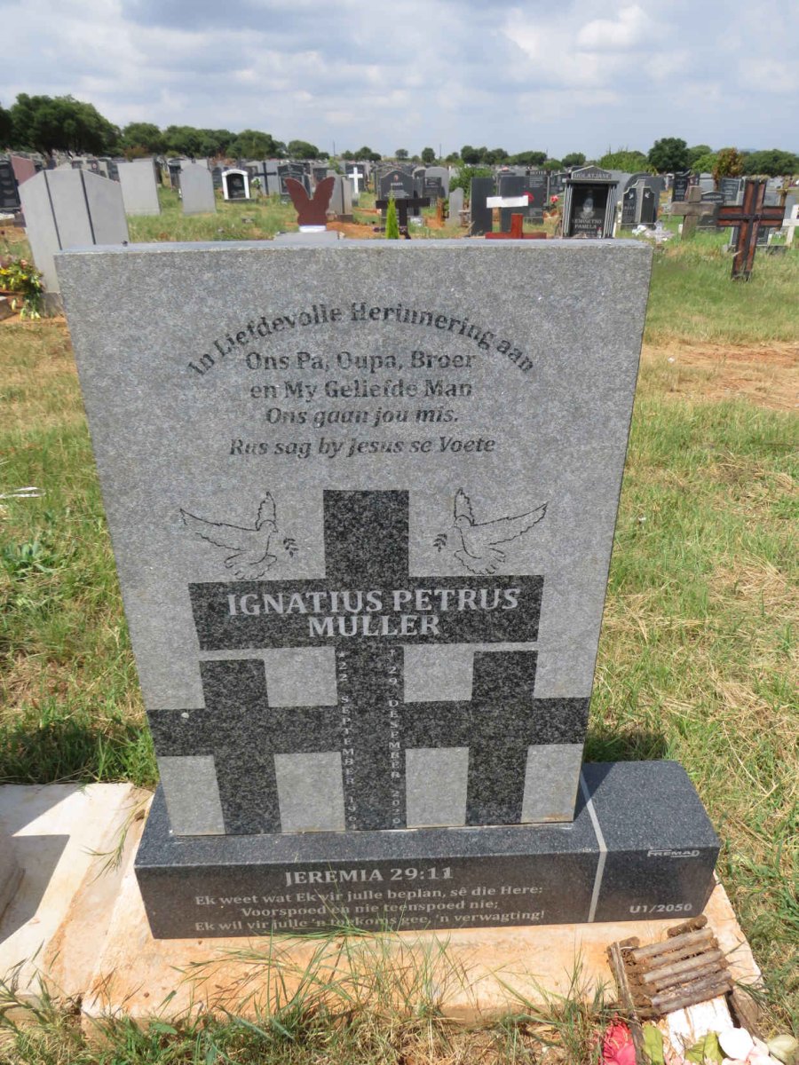 MULLER Ignatius Petrus 1964-2020