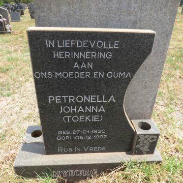 MYBURG Petronella Johanna 1930-1997