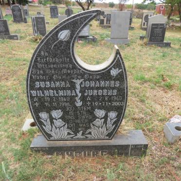 MYBURG Johannes Jurgens 1940-2003 & Susanna Wilhelmina 1940-1998