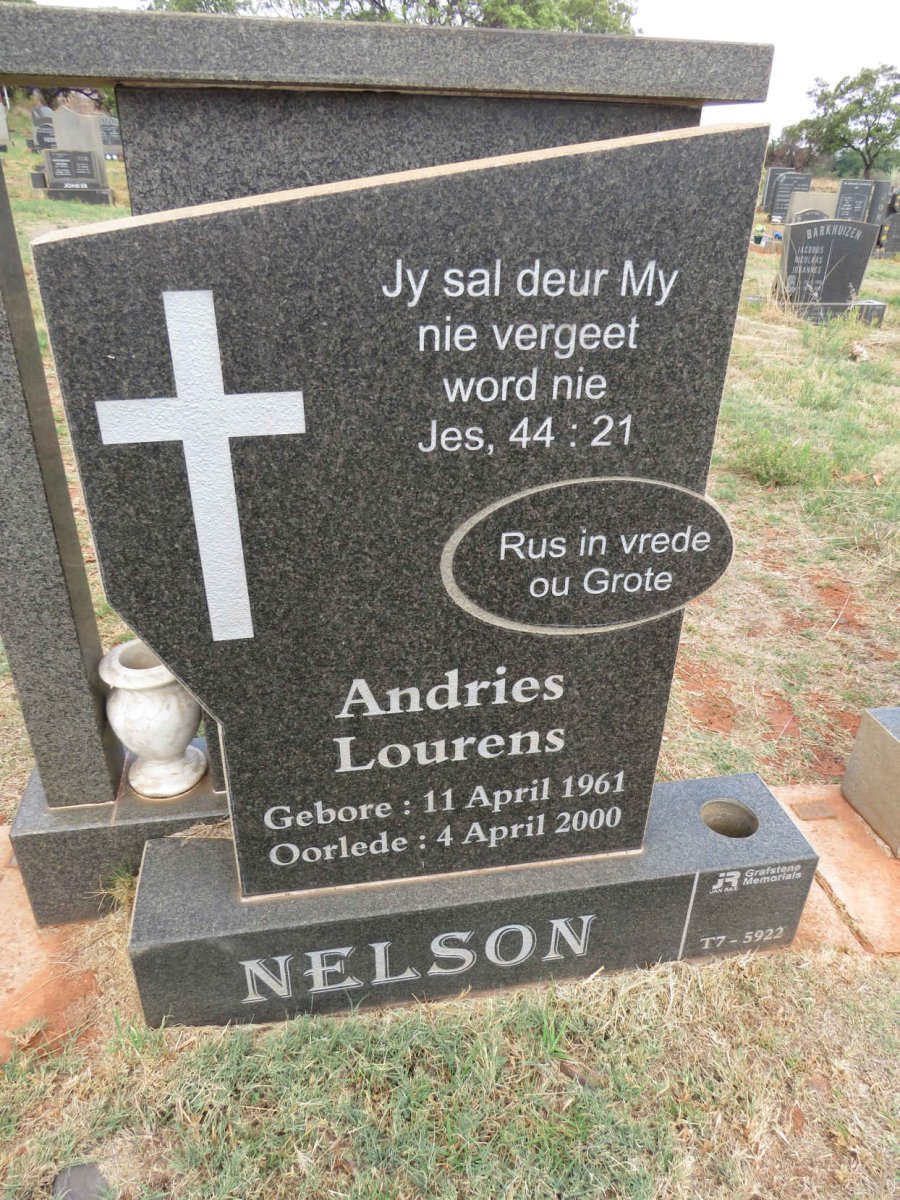 NELSON Andries Lourens 1961-2000
