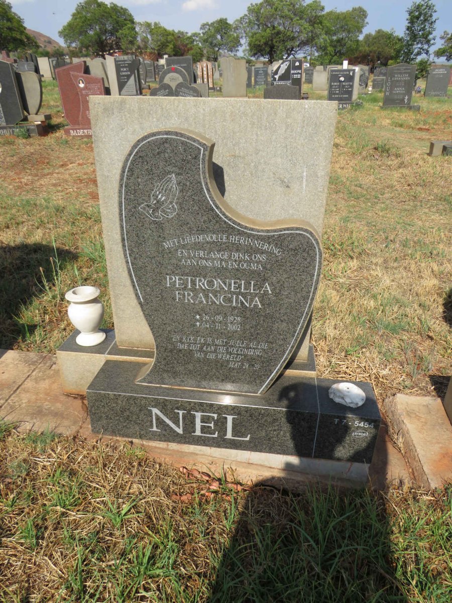 NEL Petronella Francina 1928-2002