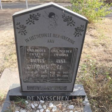 NYSSCHEN Anna C.E., de 1935-1994 ::  DE NYSSCHEN Paulus Stephanes 1953-1963