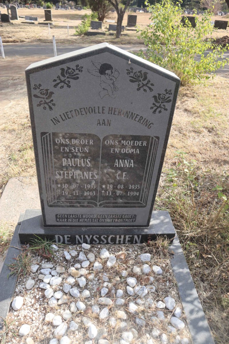 NYSSCHEN Anna C.E., de 1935-1994 ::  DE NYSSCHEN Paulus Stephanes 1953-1963