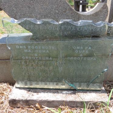 NIEUWENHUIS Johannes Gideon 1926-2007 & Elizabeth Johanna Cornelia 1925-1997