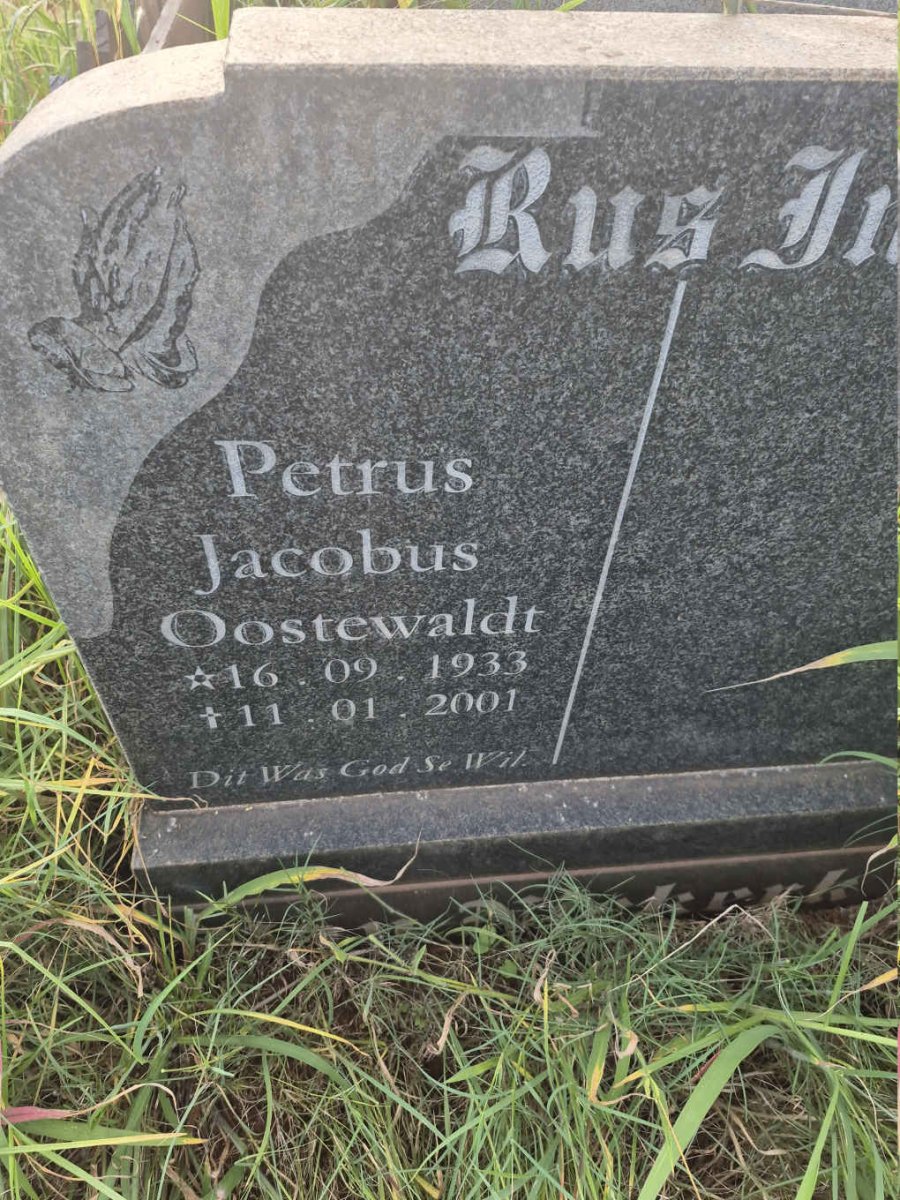 NIEKERK Petrus Jacobus Oostewaldt, van 1933-2001