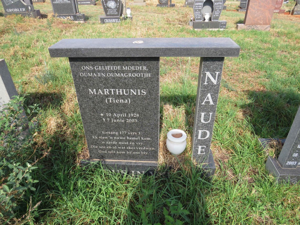 NAUDE Marthunis 1928-2003