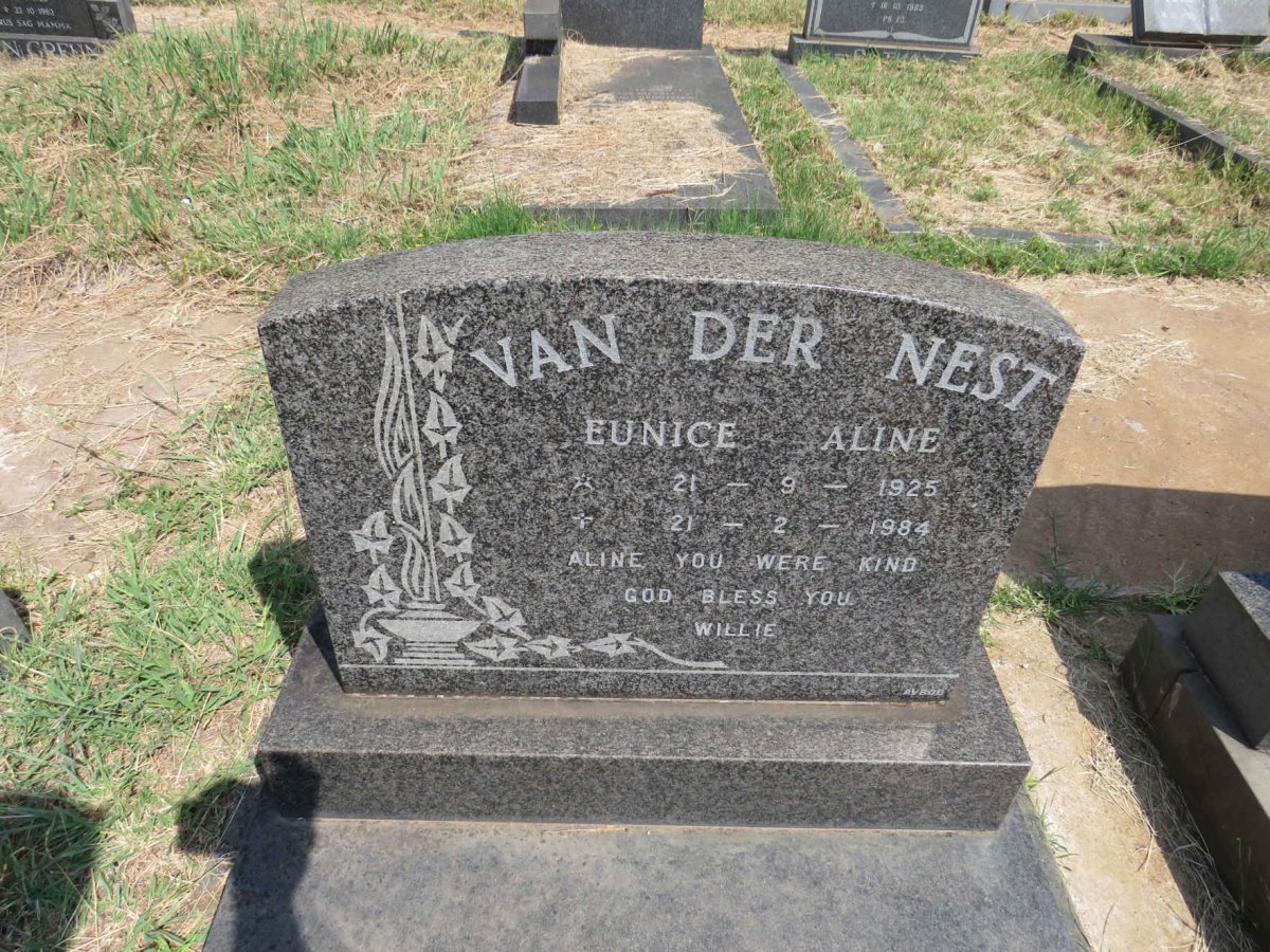 NEST Eunice Aline, van der 1925-1984