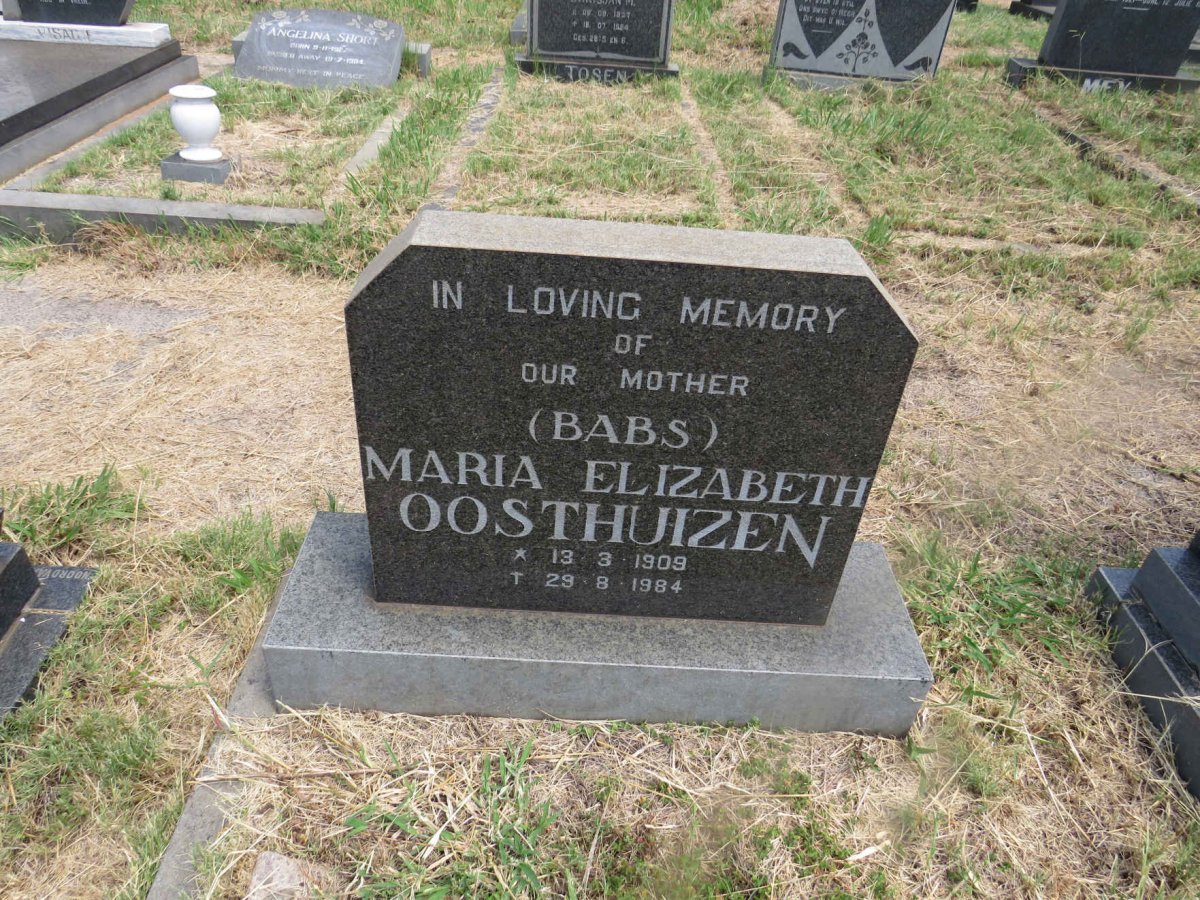 OOSTHUIZEN Maria Elizabeth 1909-1984