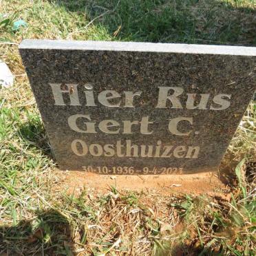 OOSTHUIZEN Gert C. 1936-2023