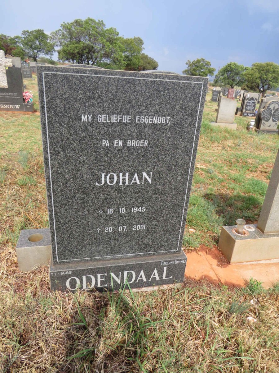 ODENDAAL Johan 1945-2001