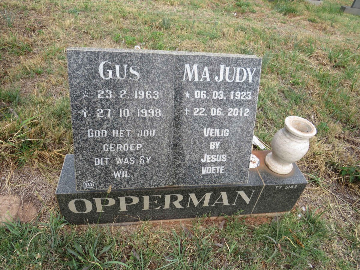 OPPERMAN Judy 1923-2012 :: OPPERMAN Gus 1963-1998
