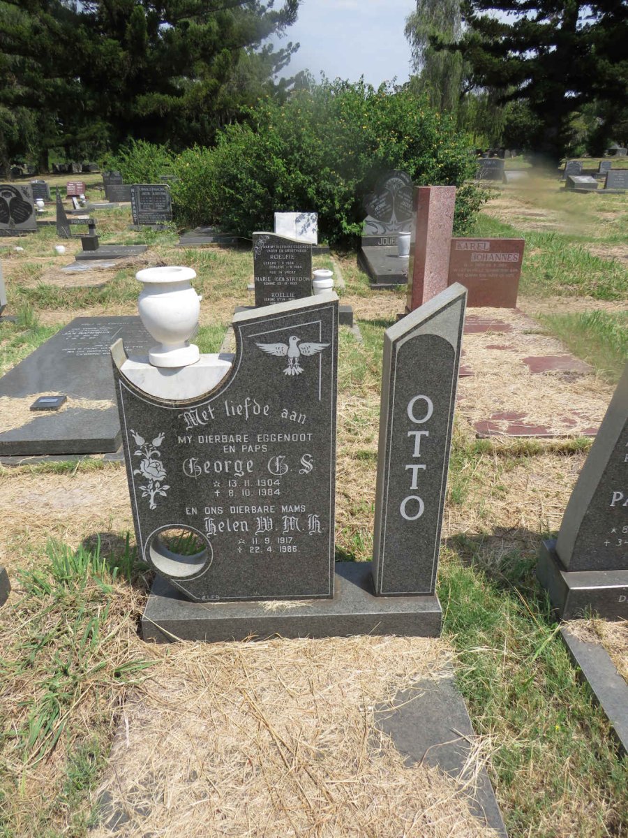 OTTO George G.S. 1904-1984 & Helen W.M.H. 1917-1986