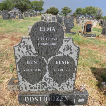 OOSTHUIZEN Ben 1948- & Elsie 1949- :: OOSTHUIZEN Elma 1975-2002