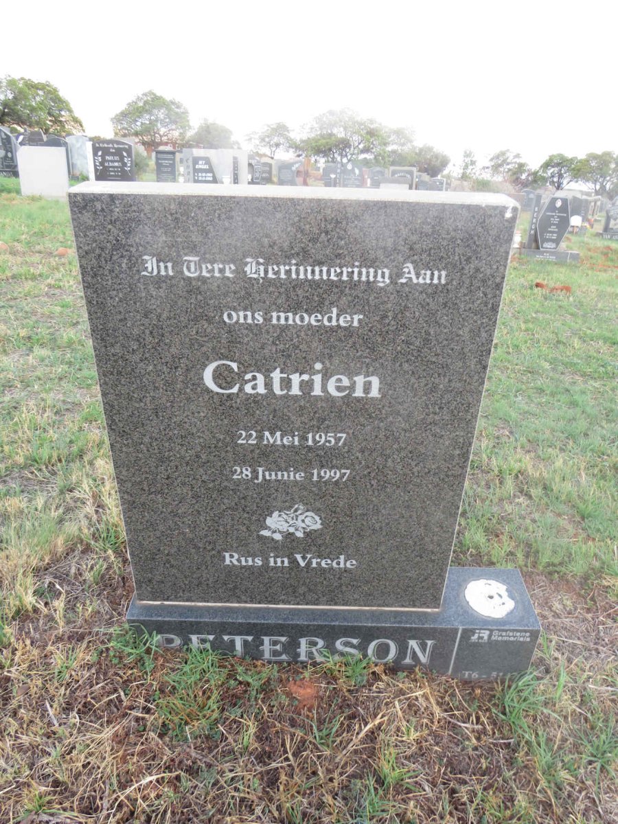 PETERSON Catrien 1957-1997