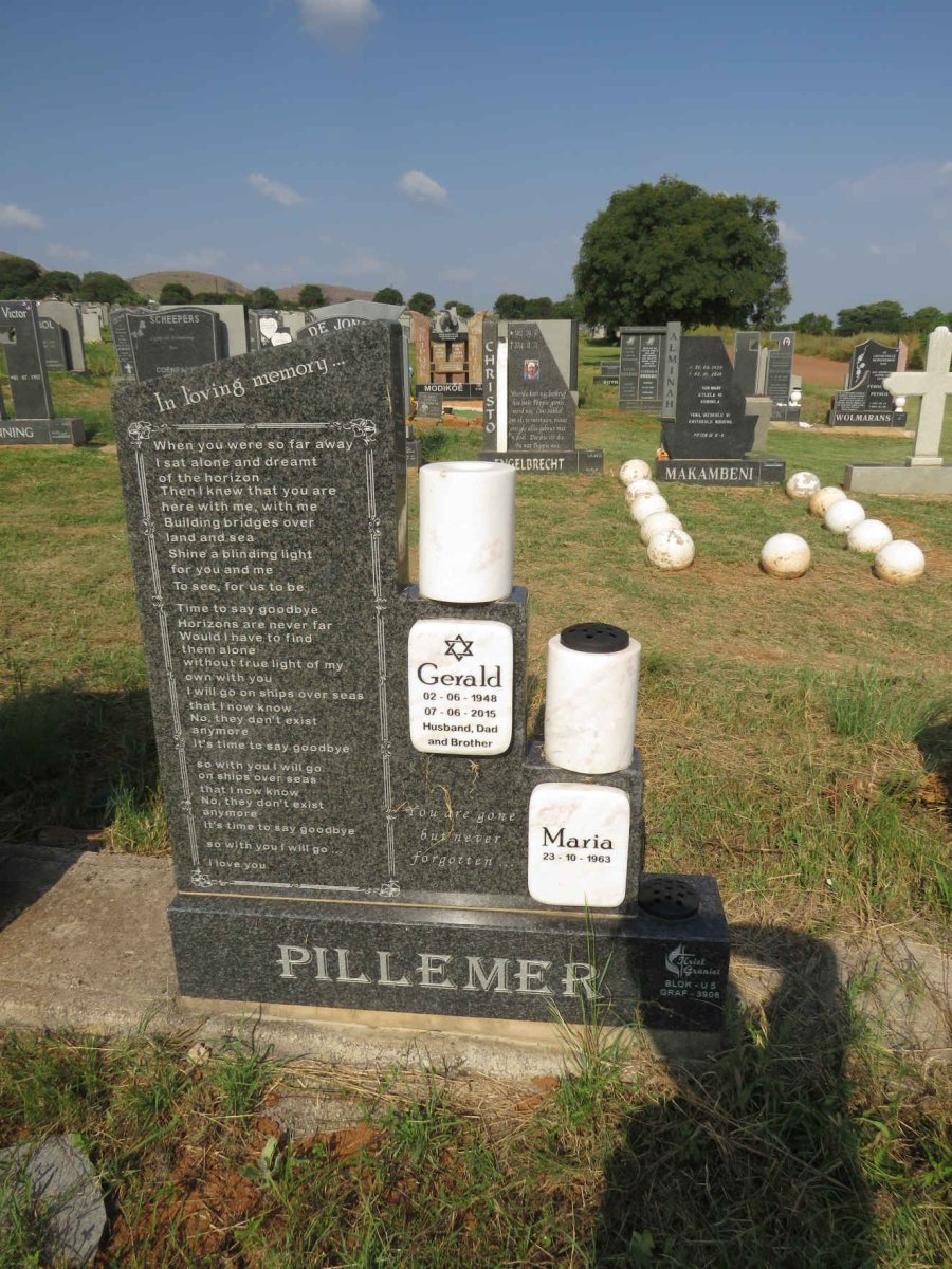 PILLEMER Gerald 1948-2015 :: PILLEMER Maria 1963-
