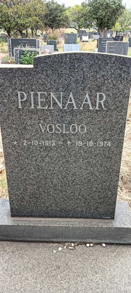 PIENAAR Vosloo 1913-1974