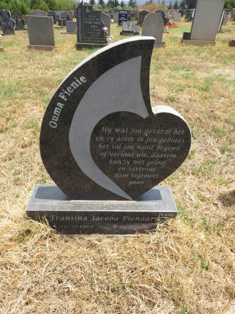 PIENAAR Fransina Jacoba 1903-1997