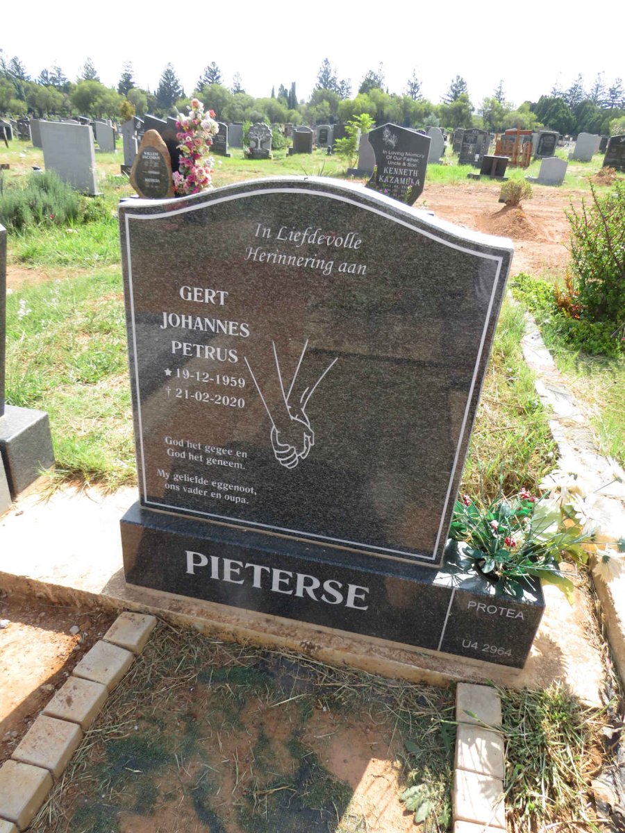 PIETERSE Gert Johannes Petrus 1959-2020