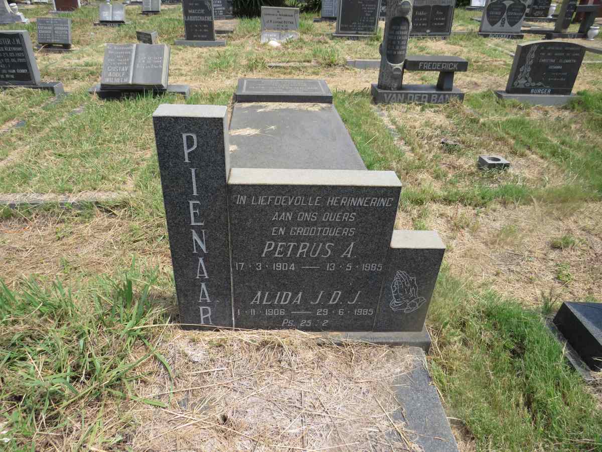 PIENAAR Petrus A. 1904-1985 & Alida J.D.J. 1906-1985