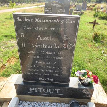 PITOUT Aletta Gertruida 1944-2021
