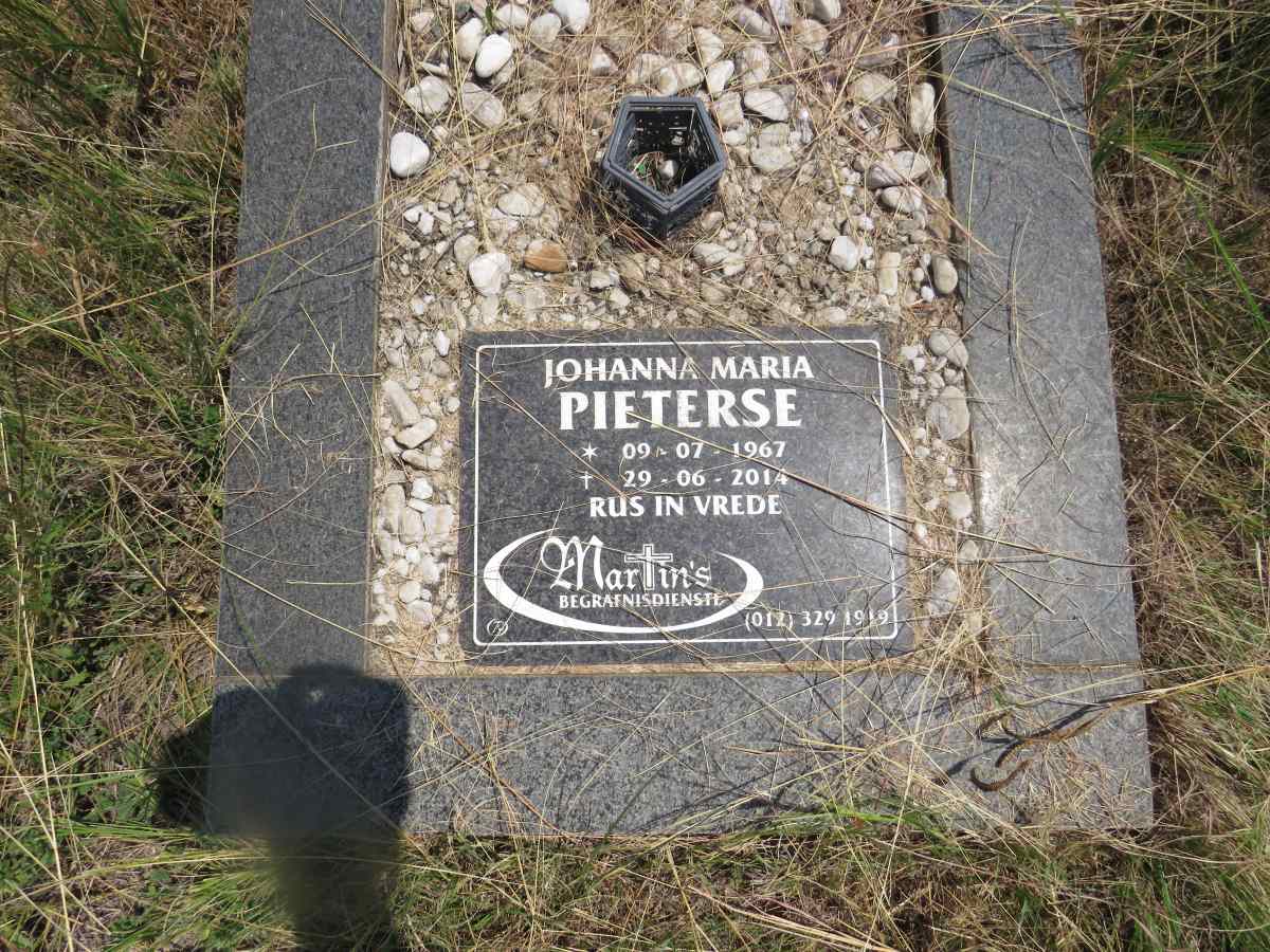 PIETERSE Johanna Maria 1967-2014