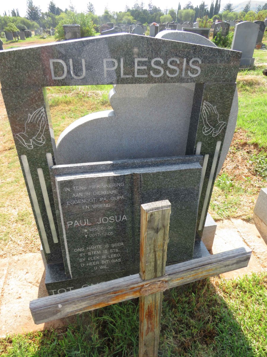 PLESSIS Paul Josua, du 1950-2017