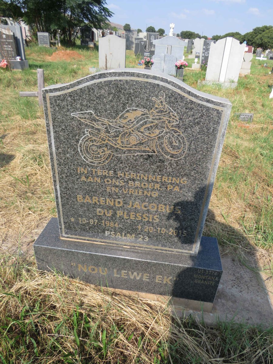 PLESSIS Barend Jacobus, du 1984-2015