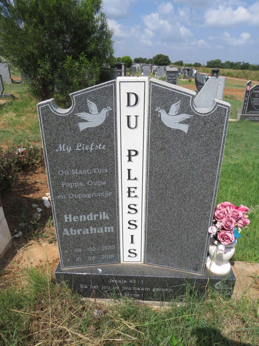 PLESSIS Hendrik Abraham, du 1930-2018