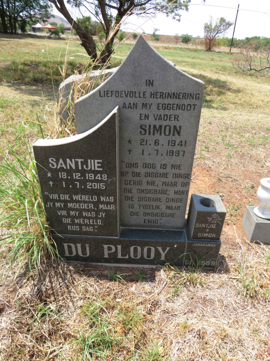 PLOOY Simon, du 1941-1997 & Santjie 1948-2015