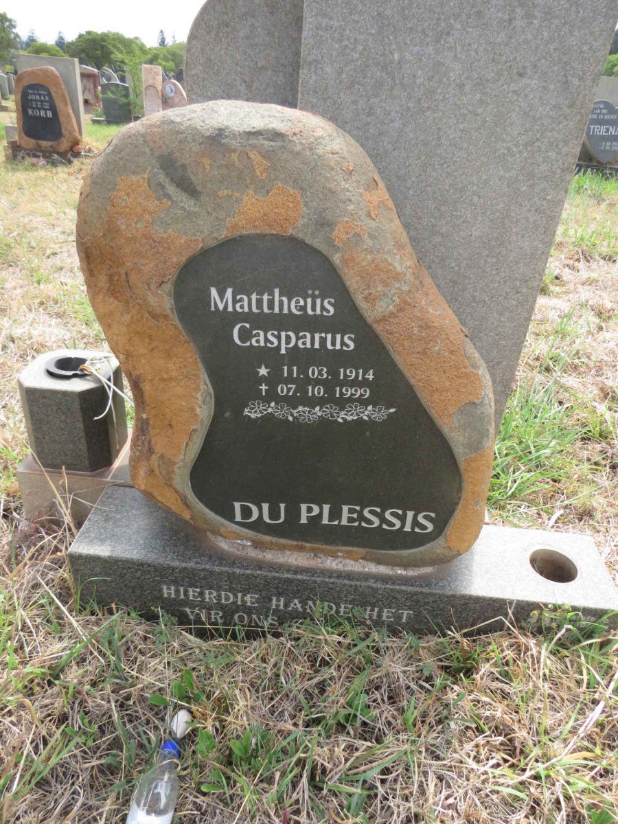 PLESSIS Mattheus Casparus, du 1914-1999