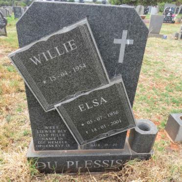 PLESSIS Willie, du 1954- & Elsa 1956-2001