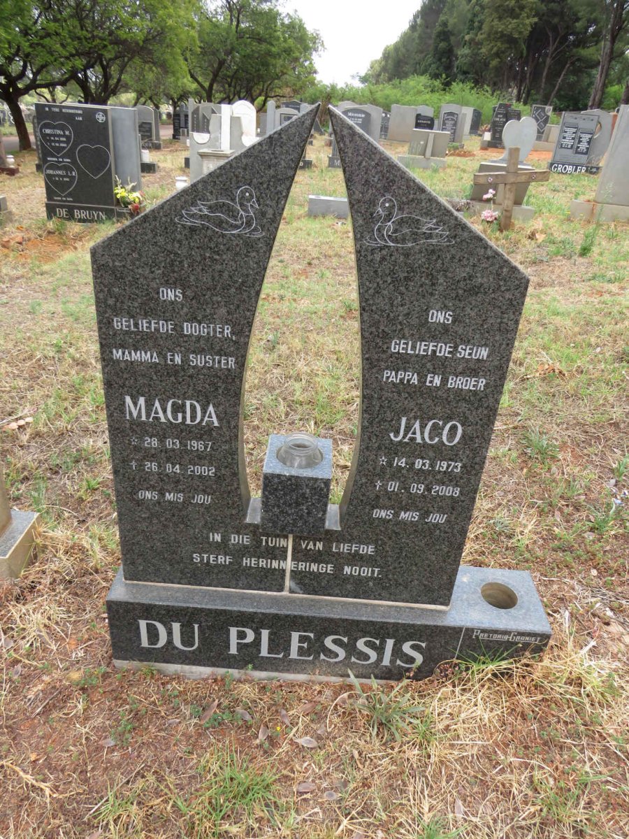 PLESSIS Jaco, du 1973-2008 & Magda 1967-2002