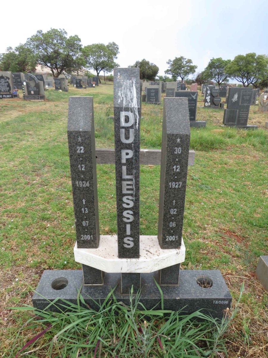 PLESSIS Floris, du 1924-2001 & Grace 1927-2001 _1