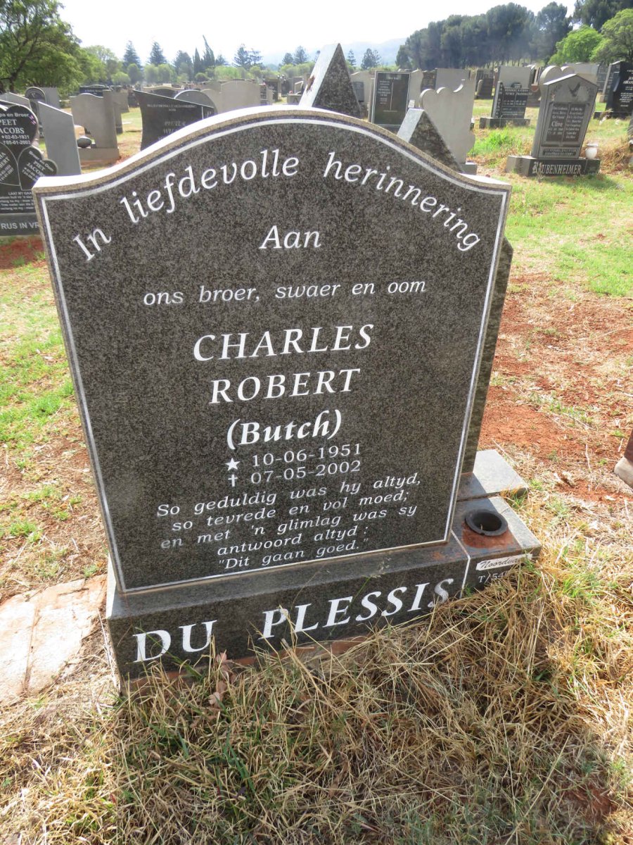 PLESSIS Charles Robert, du 1951-2002