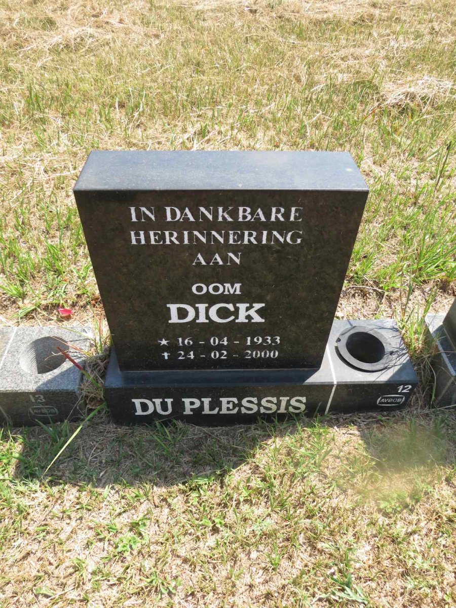 PLESSIS Dick, du 1933-2000