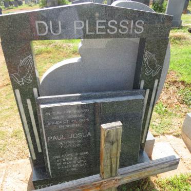 PLESSIS Paul Josua, du 1950-2017