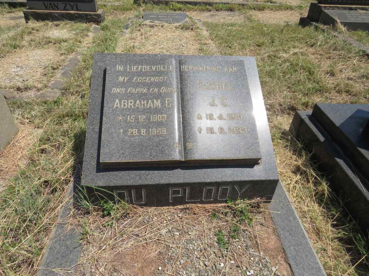 PLOOY Abraham C., du 1903-1968 & Rachel J.C. 1915-1983
