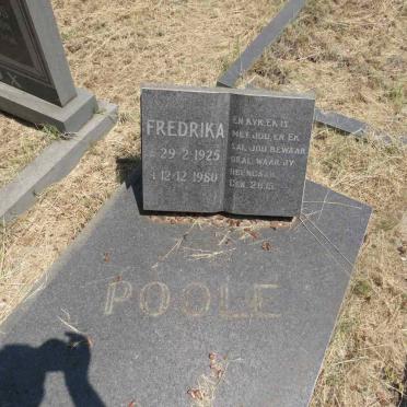POOLE Fredrika 1925-1980