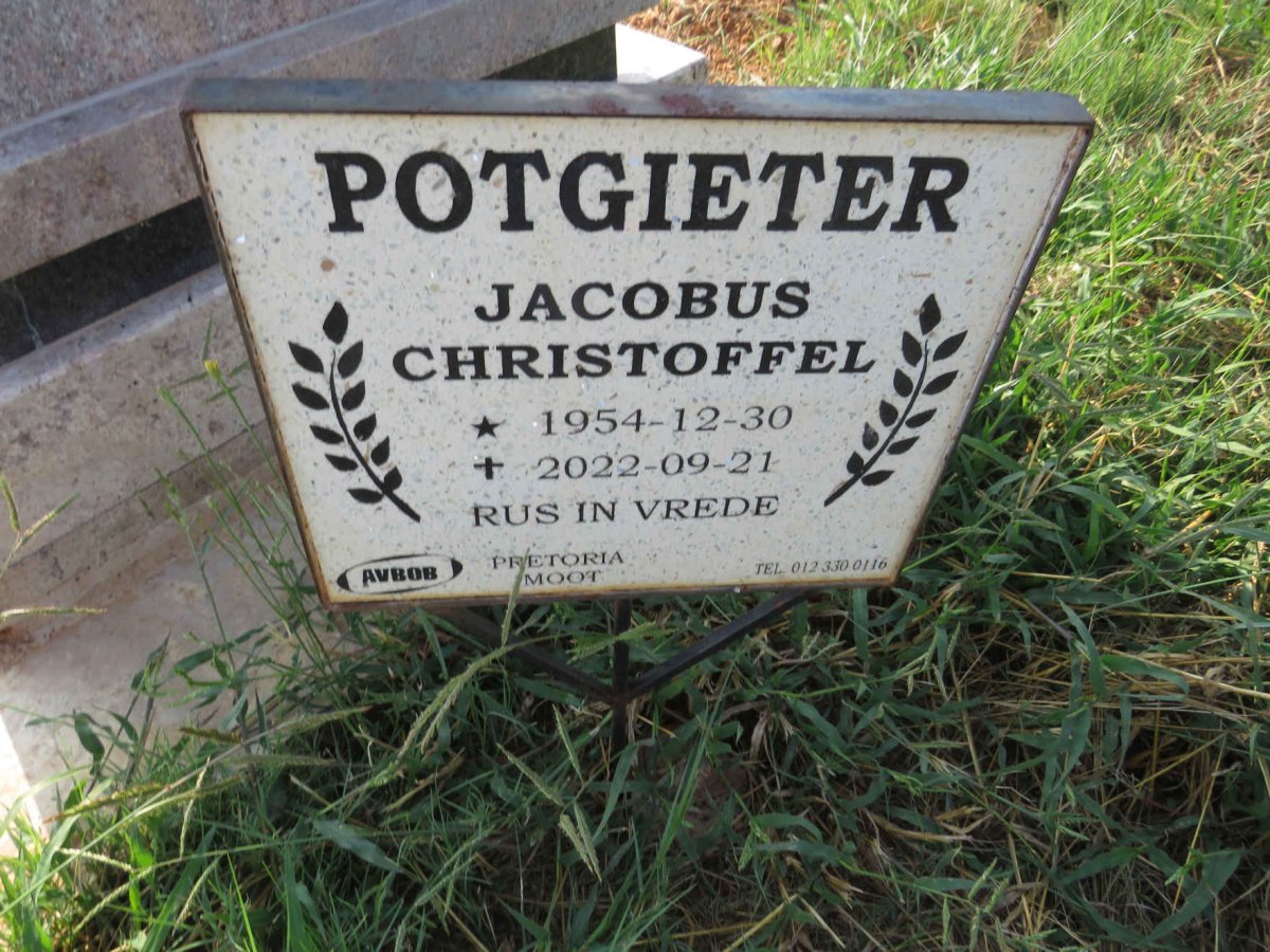 POTGIETER Jacobus Christoffel 1954-2022