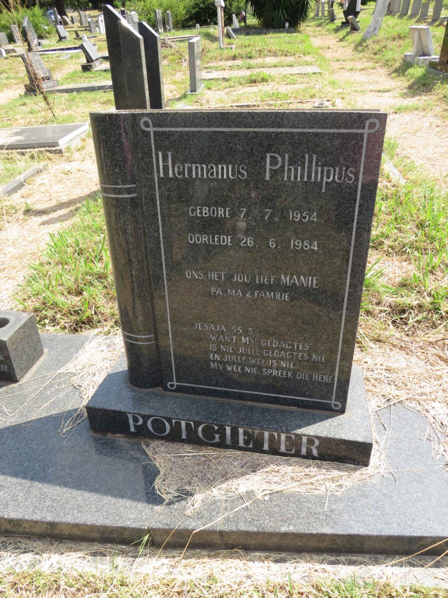 POTGIETER Hermanus Phillipus 1954-1984