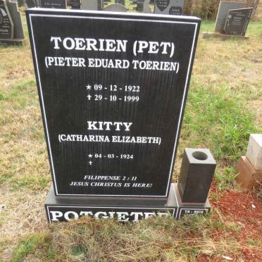 POTGIETER Pieter Eduard Toerien 1922-1999 & Kitty 1924-