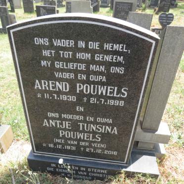 POUWELS Arend 1930-1998 & Antje Tunsina VAN DER VEEN 1931-2016