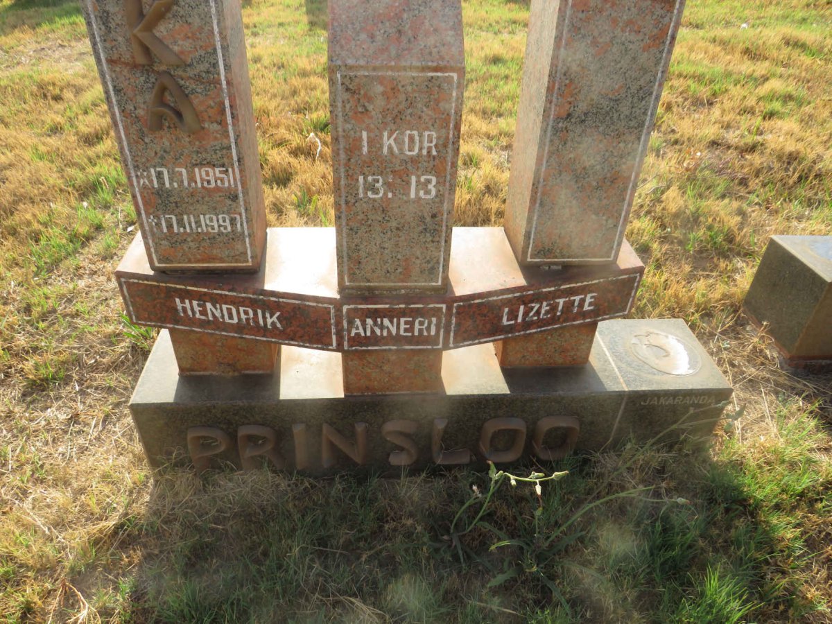 PRINSLOO Hendrik 1951-1997 :: PRINSLOO Anneri :: PRINSLOO Lizette